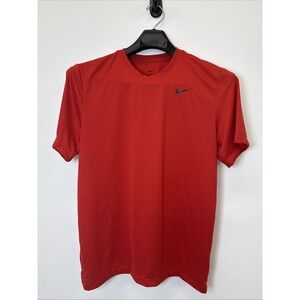 Nike Dri-Fit T-Shirt Men Red Running Sportswear Performance Activewear Workout L